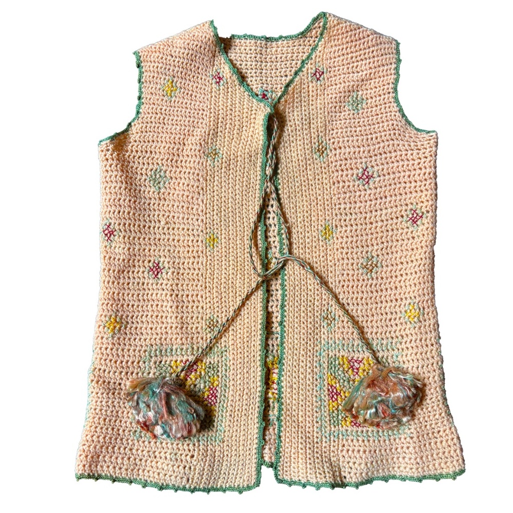 Vintage 1960's Toddler's Knit Sweater Vest, Size T4
